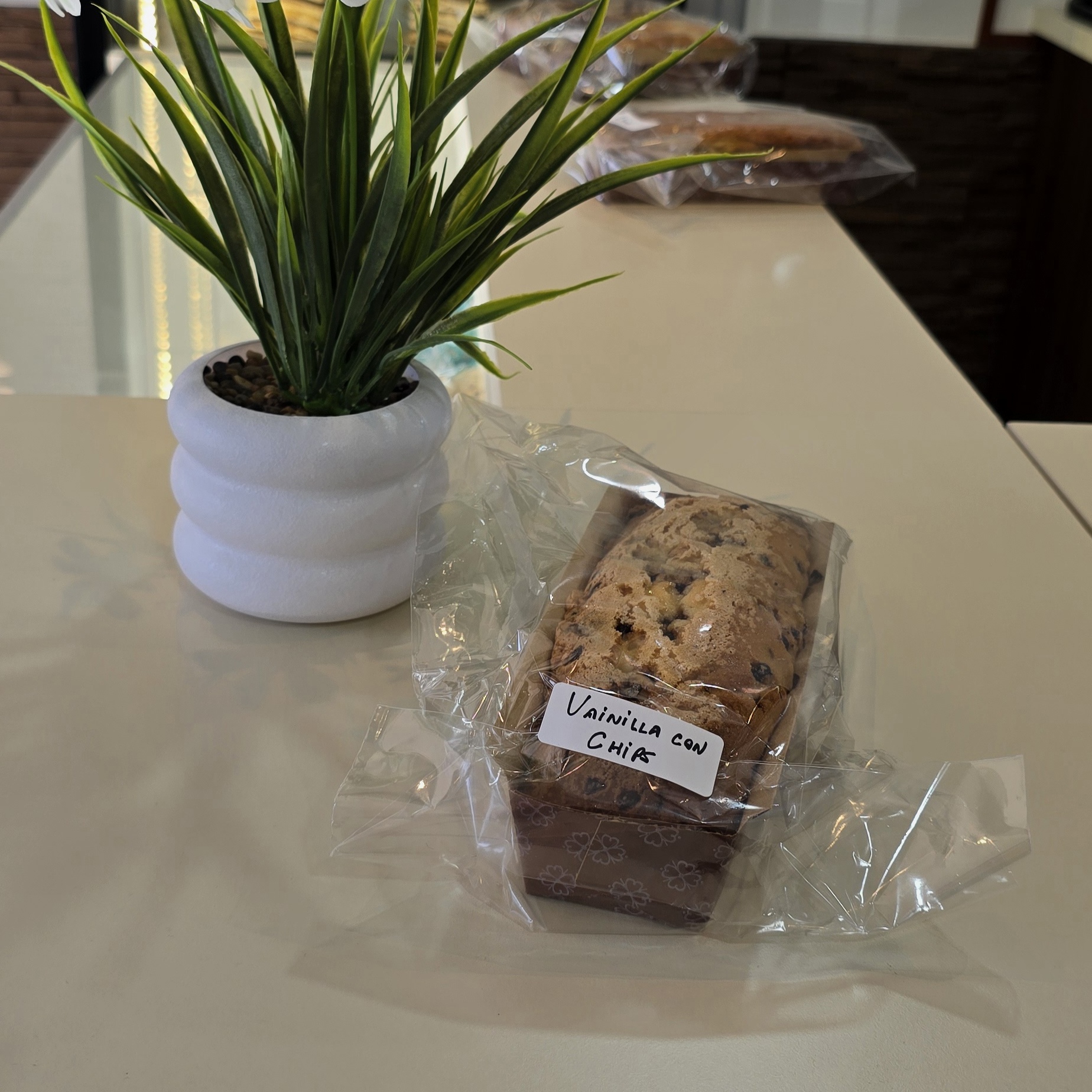 Budín clásico de vainilla con chips