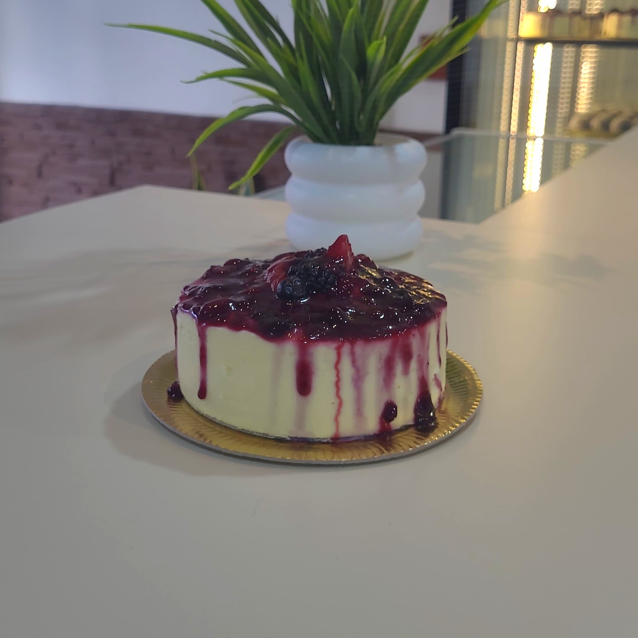 Cheesecake de frutos rojos individual