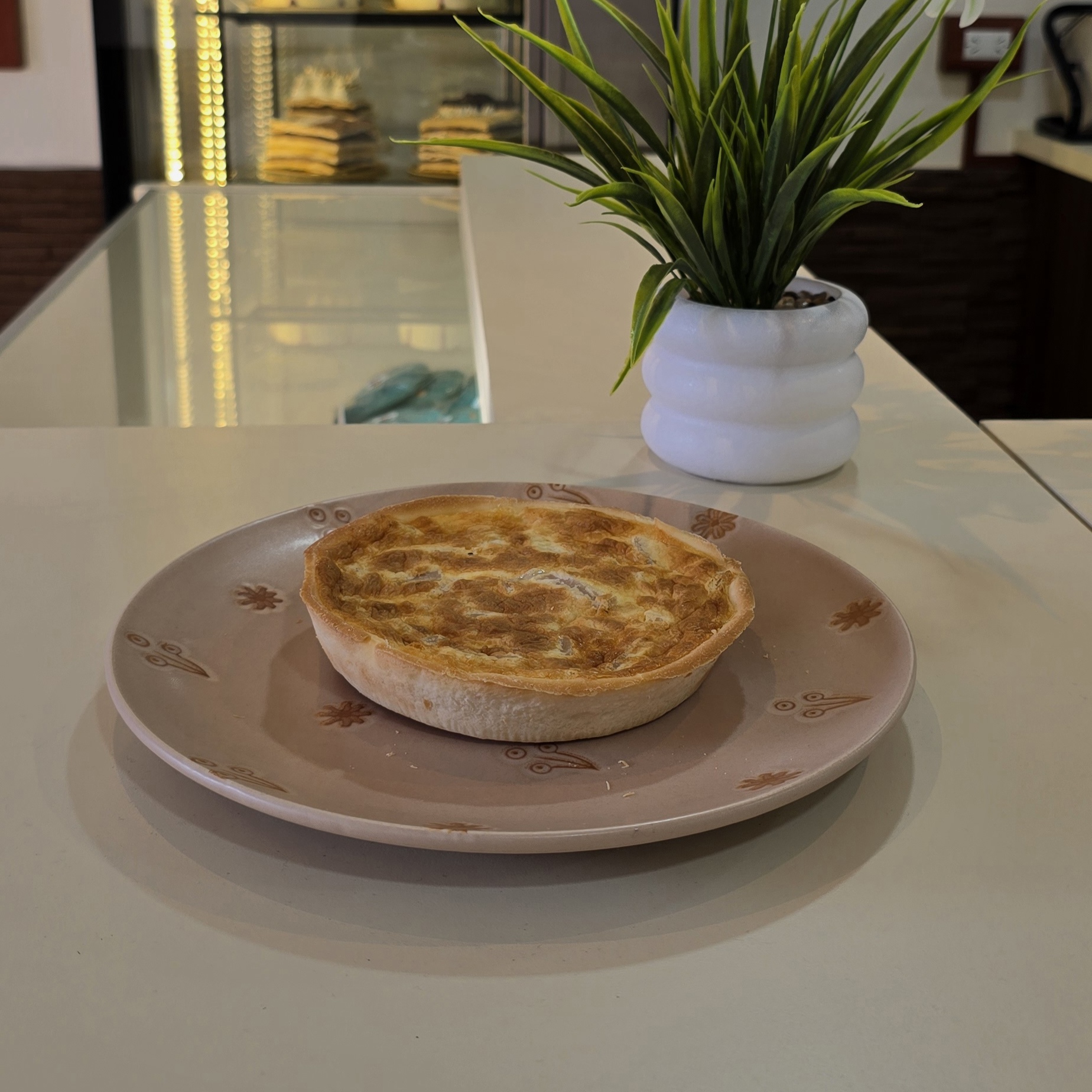 Tarta de jamón y queso individual